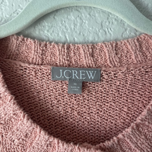 J.Crew Pink Short Sleeve Knit Cardigan Sweater XL Cottagecore - Picture 4 of 6